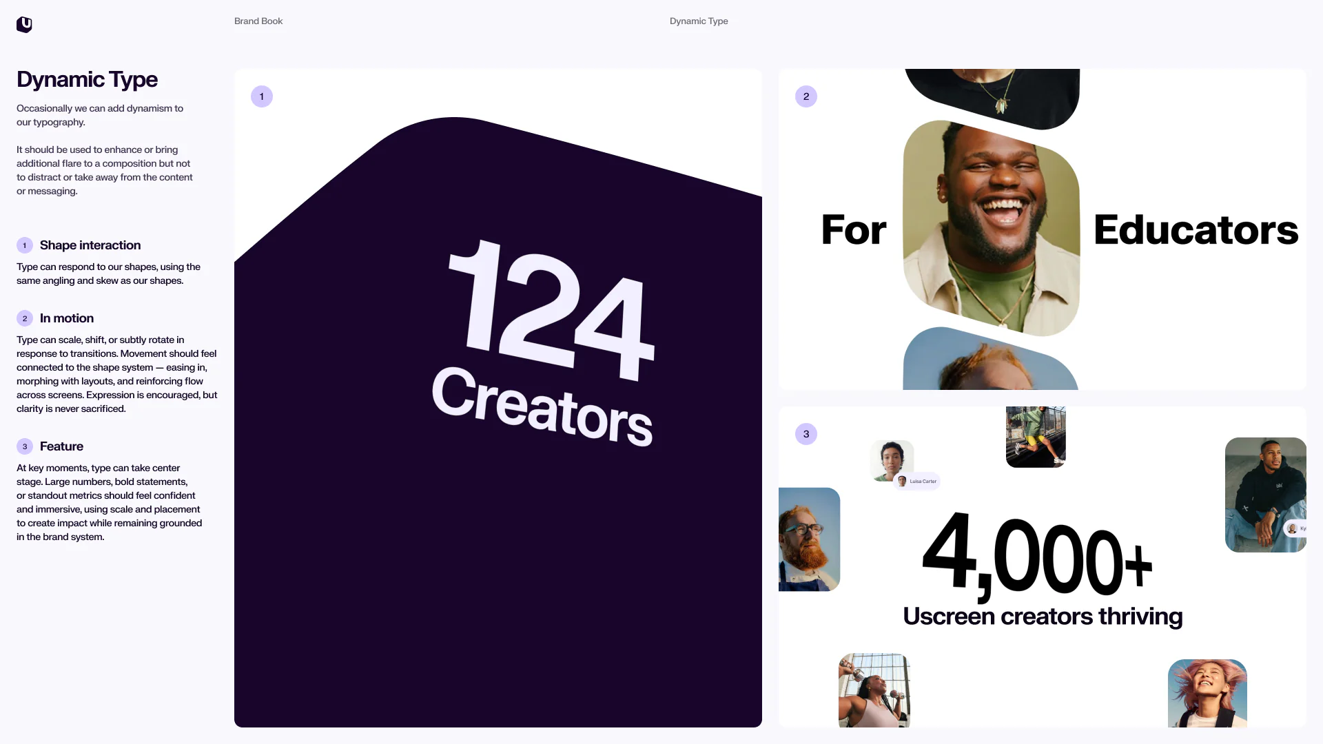 Uscreen dynamic type layout featuring creator statistics