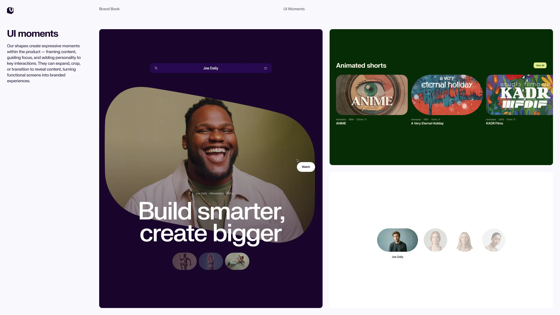 Uscreen interface moments for a build smarter campaign