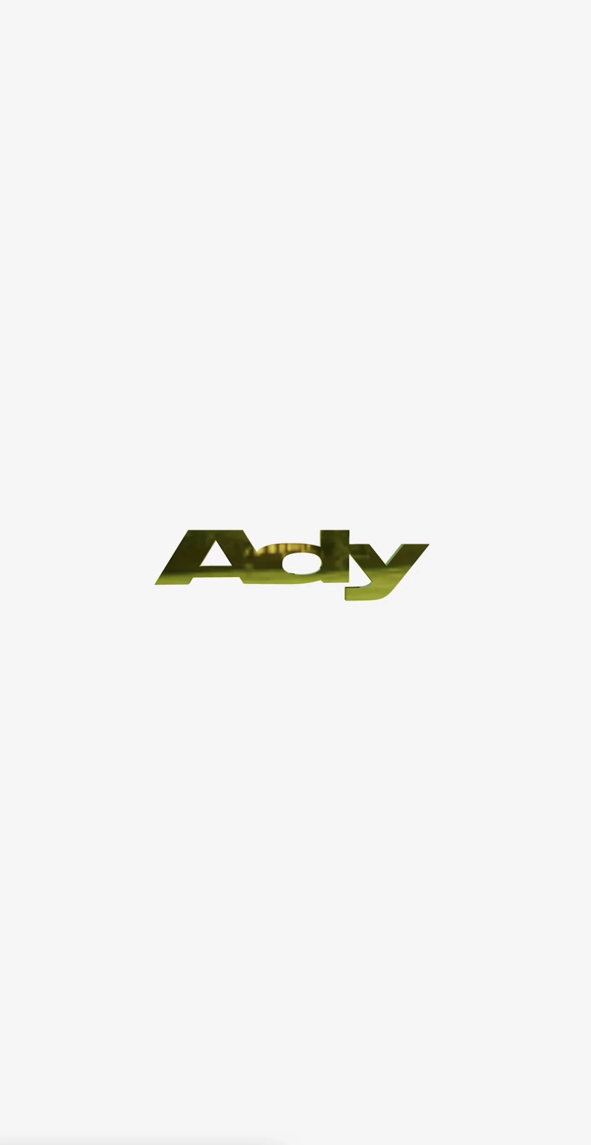 Small ADY logo centered on a tall white poster